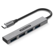 Sitecom CN-5001 USB-C to 4x USB-A Nano hub in grau Sitecom CN-5001 USB-C to 4x USB-A Nano hub in grau