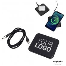 2259 | Xoopar Iné Wireless Fast Charger - Recycled Leather 15W in schwarz 2259 | Xoopar Iné Wireless Fast Charger - Recycled Leather 15W in schwarz