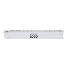 Kalibrierter faltbarer Zollstock 2m in weiss Kalibrierter faltbarer Zollstock 2m in weiss