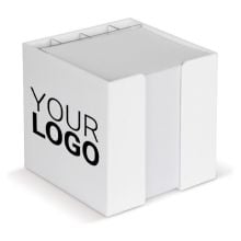 Zettelbox 10x10x10cm in weiss
