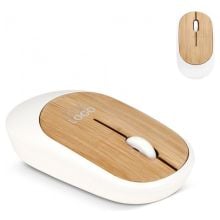 Reisemaus R-ABS undamp, Bambus in weiss Reisemaus R-ABS undamp, Bambus in weiss