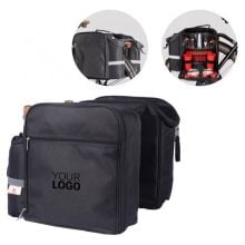 Doppel-Picknick-Fahrradtasche in schwarz Doppel-Picknick-Fahrradtasche in schwarz