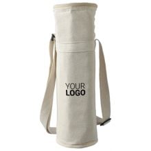 Kühltasche für Flaschen aus recycelter Baumwolle (270 g/m2) Eugene in khaki, Standardoption Kühltasche für Flaschen aus recycelter Baumwolle (270 g/m2) Eugene in khaki, Standardoption