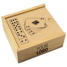 Karten und Würfelspiel in Holzbox Myriam in custom/multicolor, Standardoption Karten und Würfelspiel in Holzbox Myriam in custom/multicolor, Standardoption