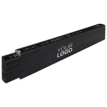 Faltbarer Zollstock aus Holz Gloria in schwarz, Standardoption Faltbarer Zollstock aus Holz Gloria in schwarz, Standardoption