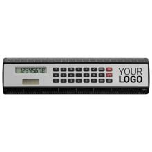 Rechner-Lineal aus ABS-Kunststoff Heather in silber, Standardoption Rechner-Lineal aus ABS-Kunststoff Heather in silber, Standardoption