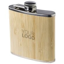 Flachmann aus Edelstahl und Bambus Hayden in braun, Standardoption Flachmann aus Edelstahl und Bambus Hayden in braun, Standardoption