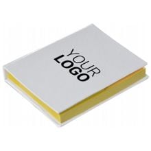 Haftmarker- und Haftnotizzettel im weißen Hardcover in weiss