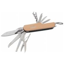 Taschenmesser aus Edelstahl mit Holzummantelung in beige