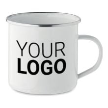 Emaille-Becher Subli 500 ml in weiß Emaille-Becher Subli 500 ml in weiß