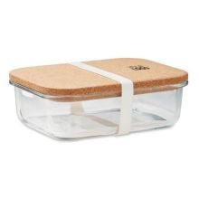 Lunchbox Glas mit Kork in transparent