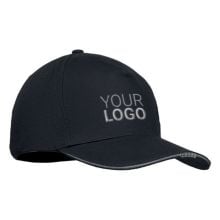 Baseball Kappe mit LED 220g/m² in schwarz Baseball Kappe mit LED 220g/m² in schwarz