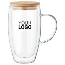 Doppelwandiger Glasbecher 450ml in transparent Doppelwandiger Glasbecher 450ml in transparent