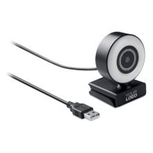 1080P HD-Webcam mit Ringlicht in schwarz 1080P HD-Webcam mit Ringlicht in schwarz