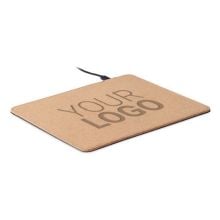 Mousepad mit Ladestation 15W in beige Mousepad mit Ladestation 15W in beige