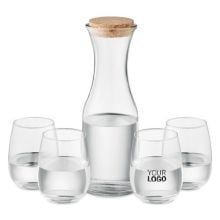 Set aus recyceltem Glas in transparent Set aus recyceltem Glas in transparent