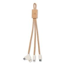 3in1 Ladekabel Kork in beige