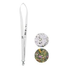 Lanyard mit Samenpapier in weiß Lanyard mit Samenpapier in weiß