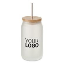 Trinkglas Subli 400ml in transparent weiß Trinkglas Subli 400ml in transparent weiß