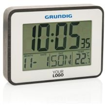Grundig Thermometer, Wecker und Kalender in weiß