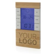 Utah Wetterstation aus RCS rKunststoff und Bambus in braun