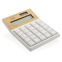 Utah Taschenrecher aus RCS rKunststoff und Bambus in braun Utah Taschenrecher aus RCS rKunststoff und Bambus in braun