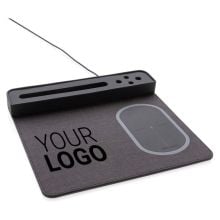 Air Mousepad mit 5W Wireless Charger und USB in schwarz