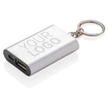 1.000 mAh Schlüsselanhänger Powerbank in silber 1.000 mAh Schlüsselanhänger Powerbank in silber