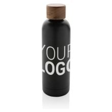 Wood Vakuumflasche aus RCS recyceltem Stainless-Steel