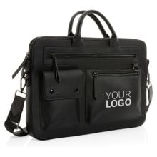 Swiss Peak 14' Laptoptasche aus GRS recyceltem PU in schwarz