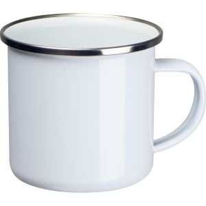 Sublimations Emaille Tasse in weiss
