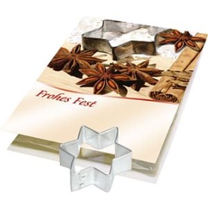 Backe Deinen Stern, Ausstechform Stern ca. 5 cm/ Rezept auf Karte (ohne Gebäck)