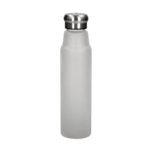 Glasflasche 'Life' 700 ml, Frosted in grau