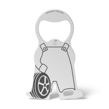 RICHARTZ® EINKAUFSWAGENLÖSER karl mechanic in silber RICHARTZ® EINKAUFSWAGENLÖSER karl mechanic in silber