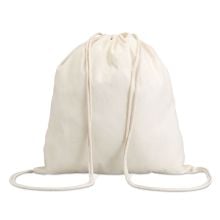 Beutel mit Kordelzug in beige