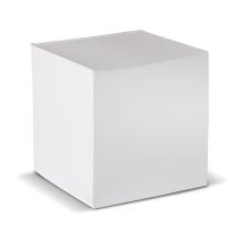 Quadratischer Zettelblock 10x10x10cm in weiss