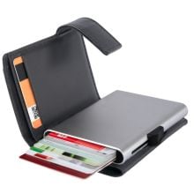 C-Secure XL RFID Börse in schwarz, Rindleder