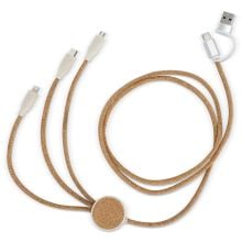 FSC cork 3 in 1 PD charging undamp, data cable in natur