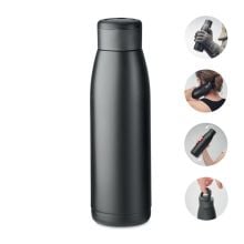Doppelwandige Flasche 400 ml in schwarz