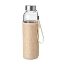 Trinkflasche Glas 500ml in beige