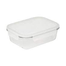 Glasbox 'Cerrada' 19,7x14,8x6 cm in transparent/grau