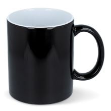 Oslo Magicbecher mit Sublimation 300ml in schwarz / weiss