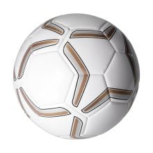 Fußball 'Strike', groß in weiß/gold Fußball 'Strike', groß in weiß/gold