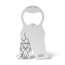 RICHARTZ® EINKAUFSWAGENLÖSER karl cat in silber RICHARTZ® EINKAUFSWAGENLÖSER karl cat in silber