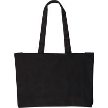 Einkaufstasche aus Oeko-Tex® Baumwolle (280 g/m2) Hugh in schwarz, Standardoption