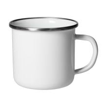 Emaille-Becher 'Cozy',300 ml, weiß in weiß
