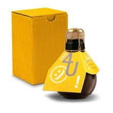 Origineller Sekt Only 4 u - Karton Gelb, 125 ml Origineller Sekt Only 4 u - Karton Gelb, 125 ml