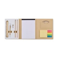 Schreibset mit Notizblock in beige