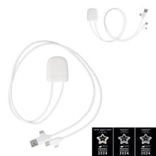 4034 - Xoopar Ice-Tag Kabel wird mit Find My Tracker geliefert in weiss