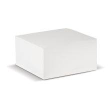 Quadratischer Zettelblock 10x10x5cm in weiss